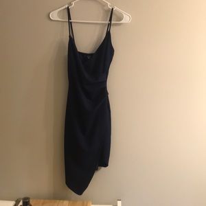 Asymmetrical hem sexy party dress